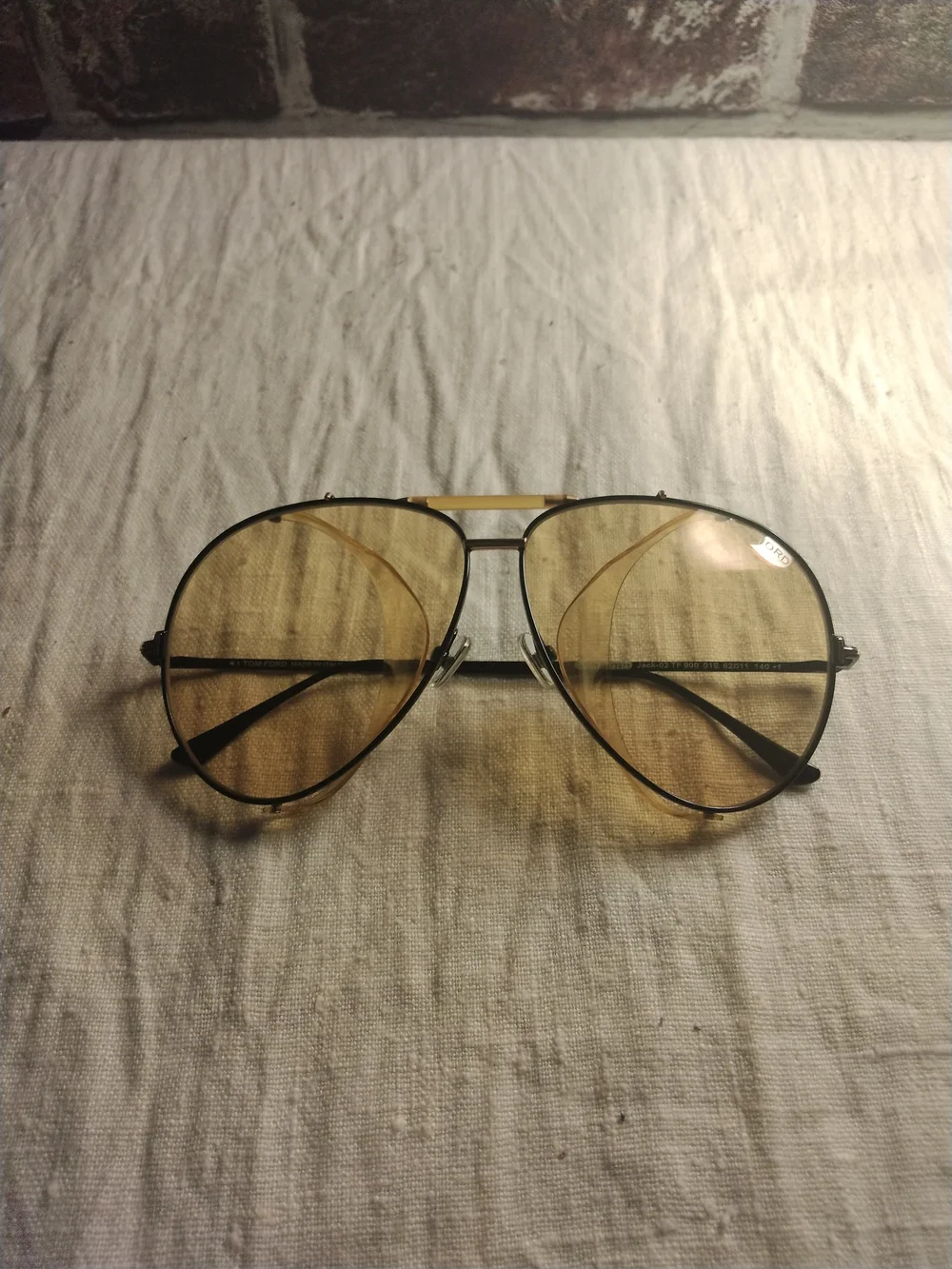 Tom Ford Jack Metal Aviator Sunglasses with Side Shields - Jack-02 TF 900 01E